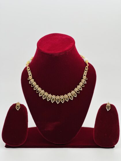 Leaf Motif American AD Necklace Set